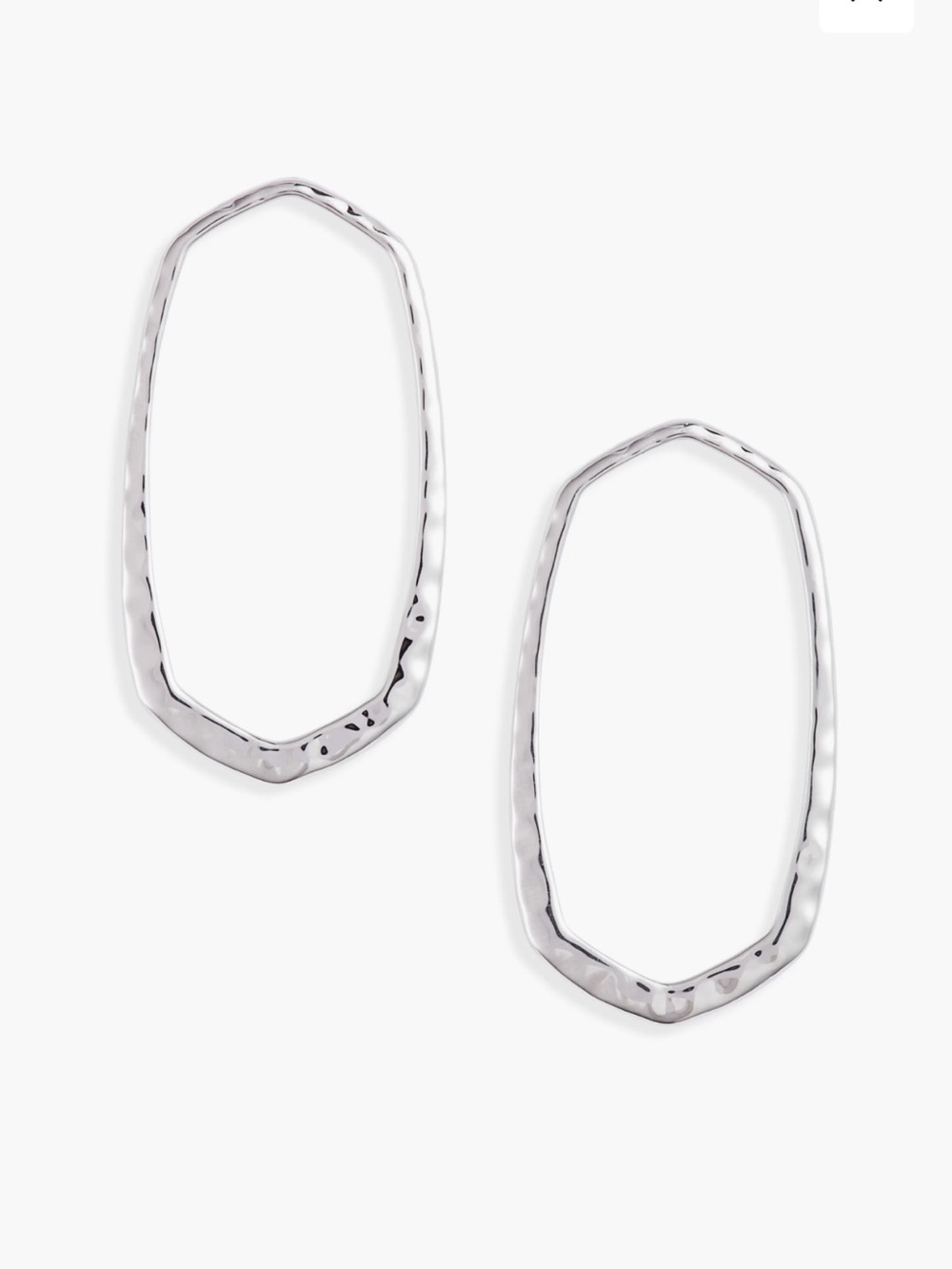 Kendra Scott Zorte Open Hexagon Earrings in Rhod Metal